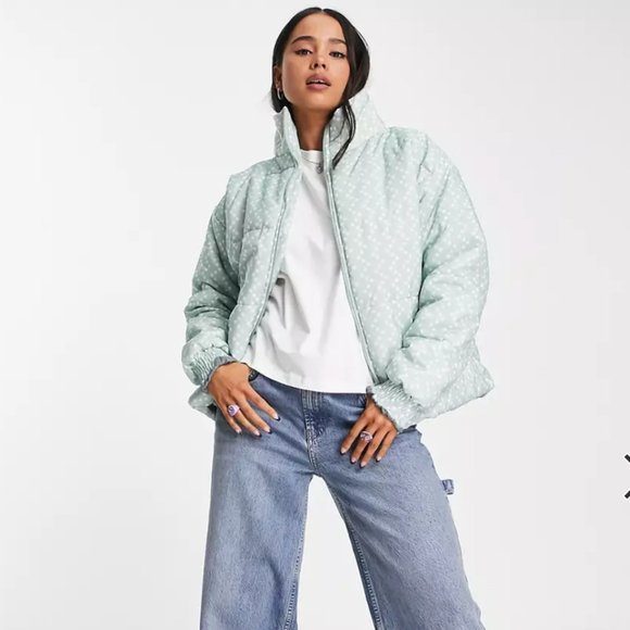 Heartbreak Jackets & Coats Heartbreak Polka Dot Puffer Jacket In